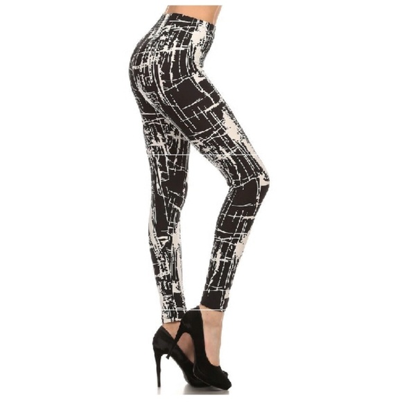 Pants - Buttery Soft Splattered Lines Leggings